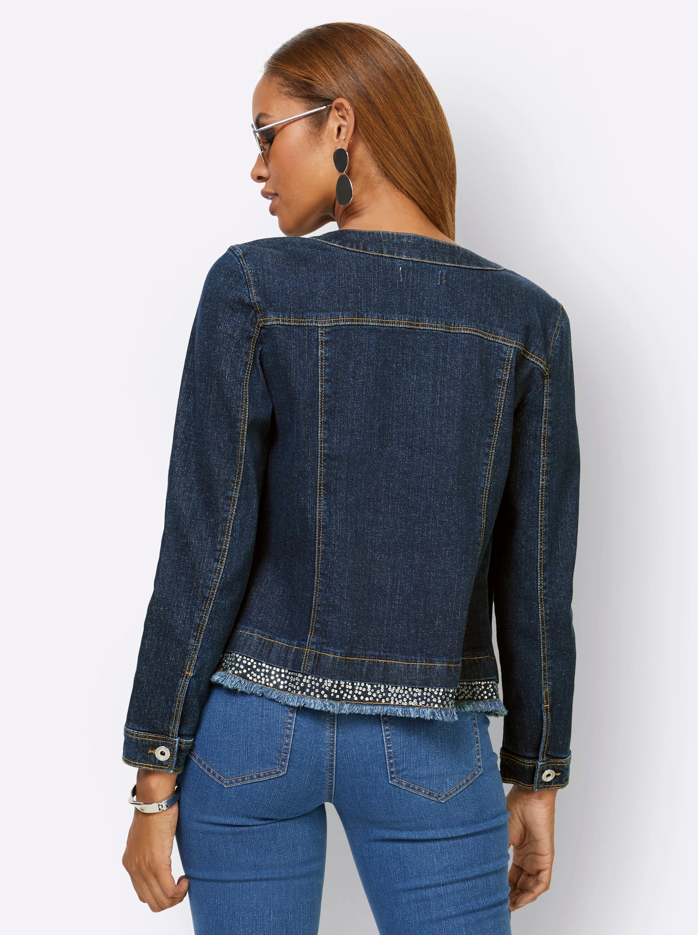 Jeans-Blazer in dark blue
