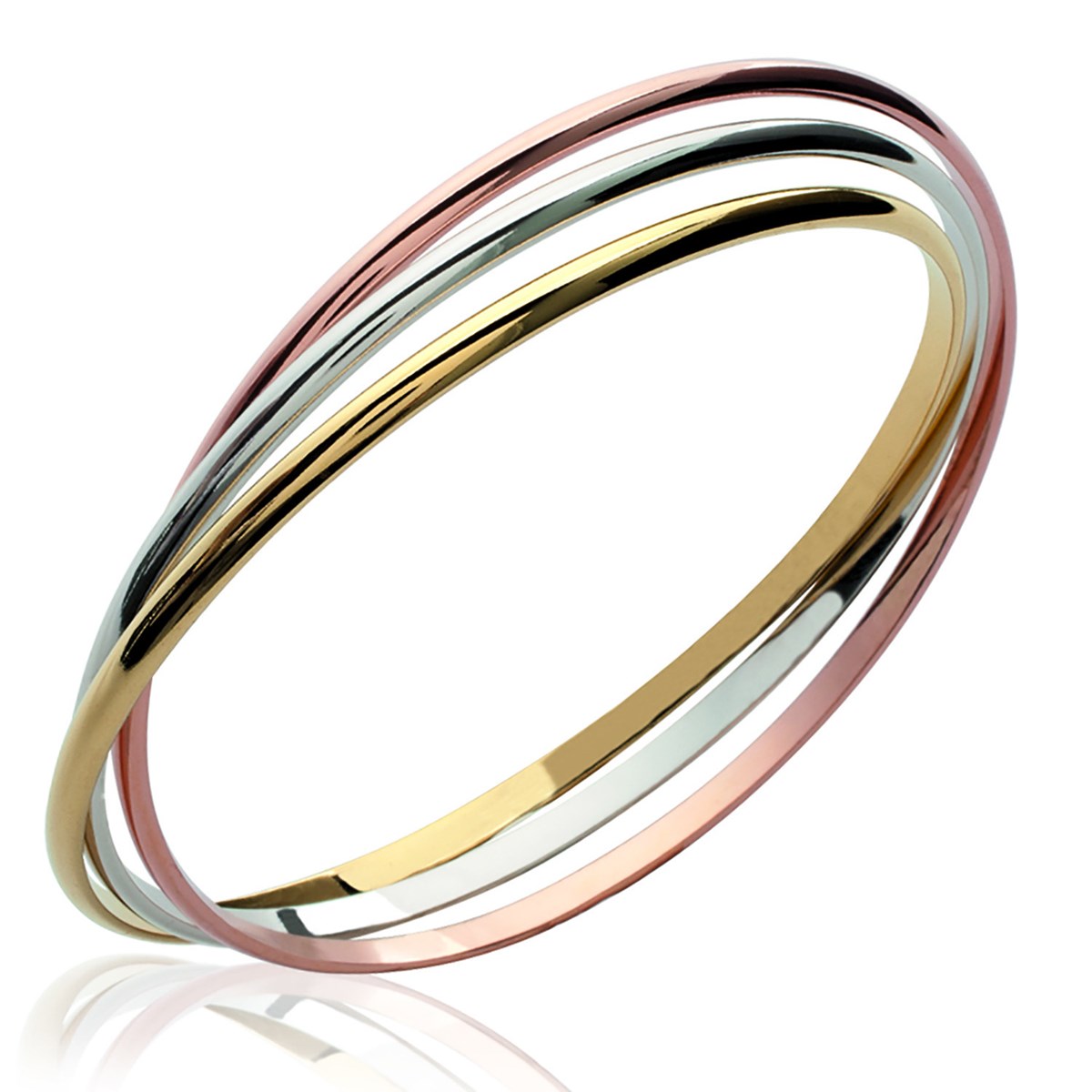 Bracelet jonc Brillaxis tricolore 67mm