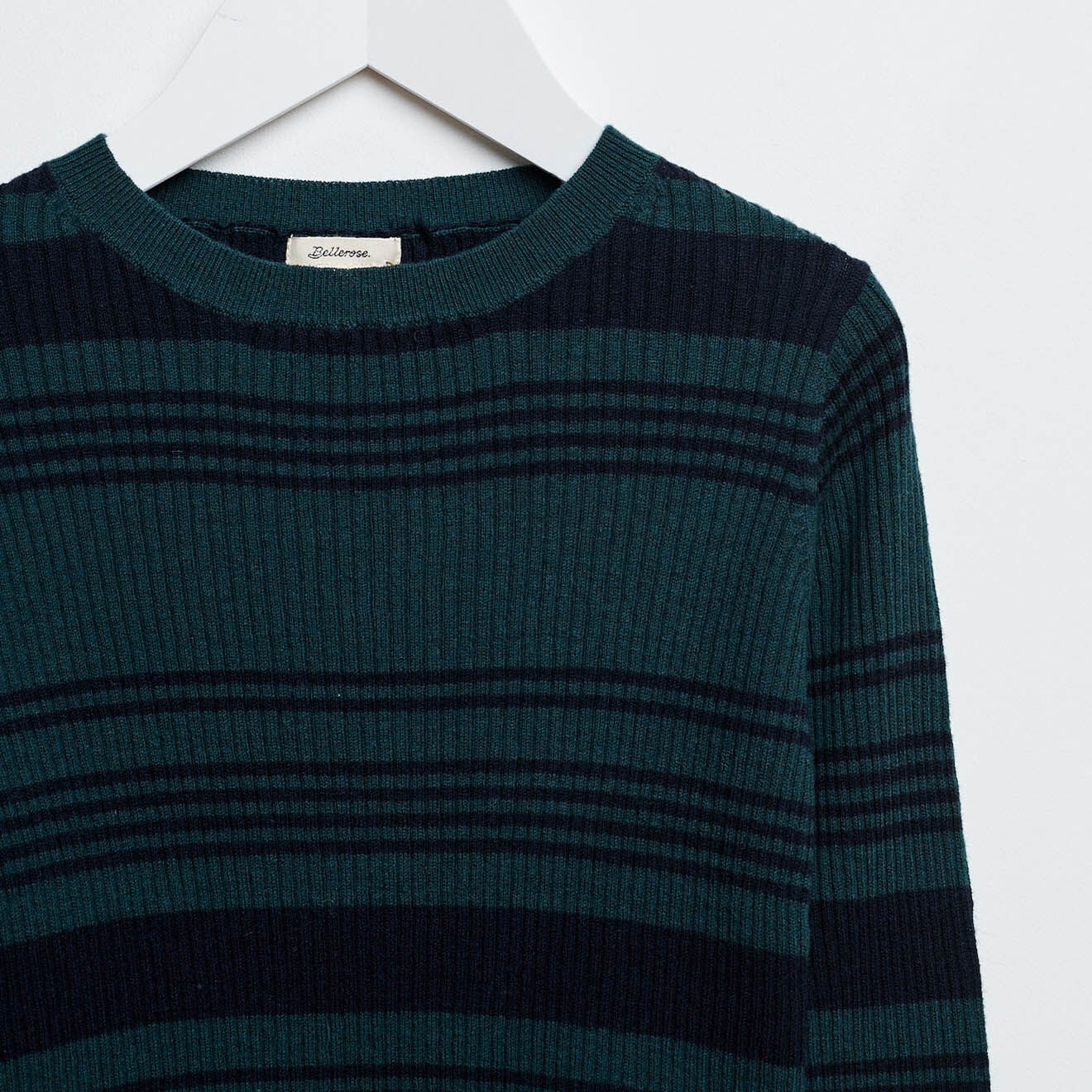 Bellerose Pull Glava à rayures vert émeraude/noir