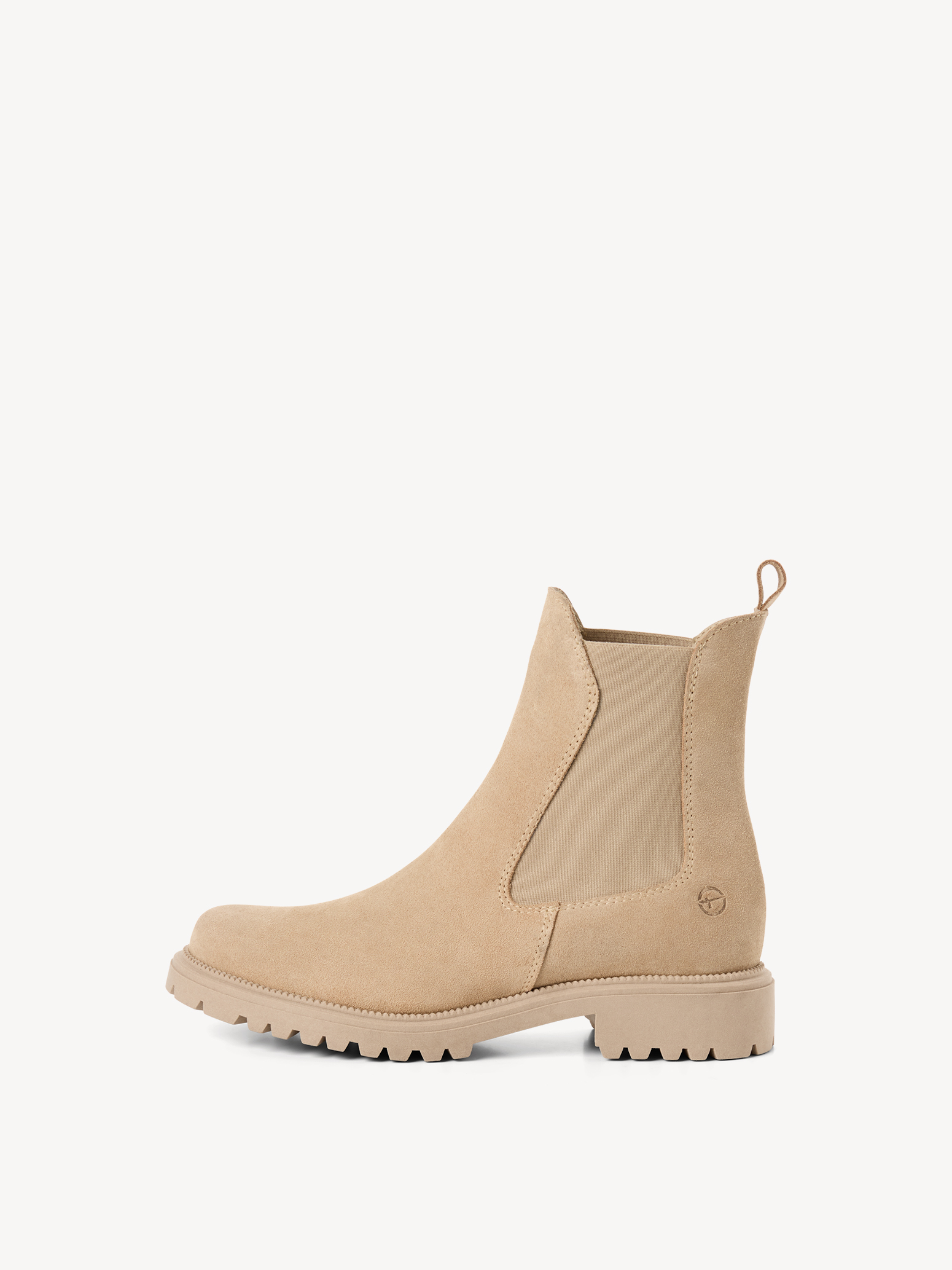 Leren Chelseaboot - beige