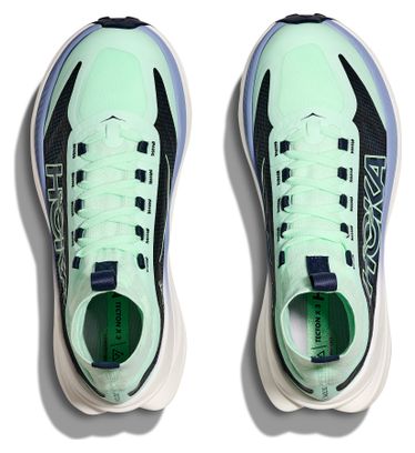 Chaussures Trail Hoka Tecton X 3 Vert/Bleu Femme