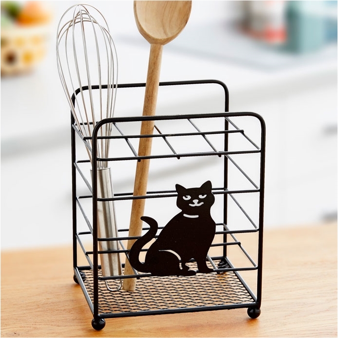 Porte-ustensiles chat