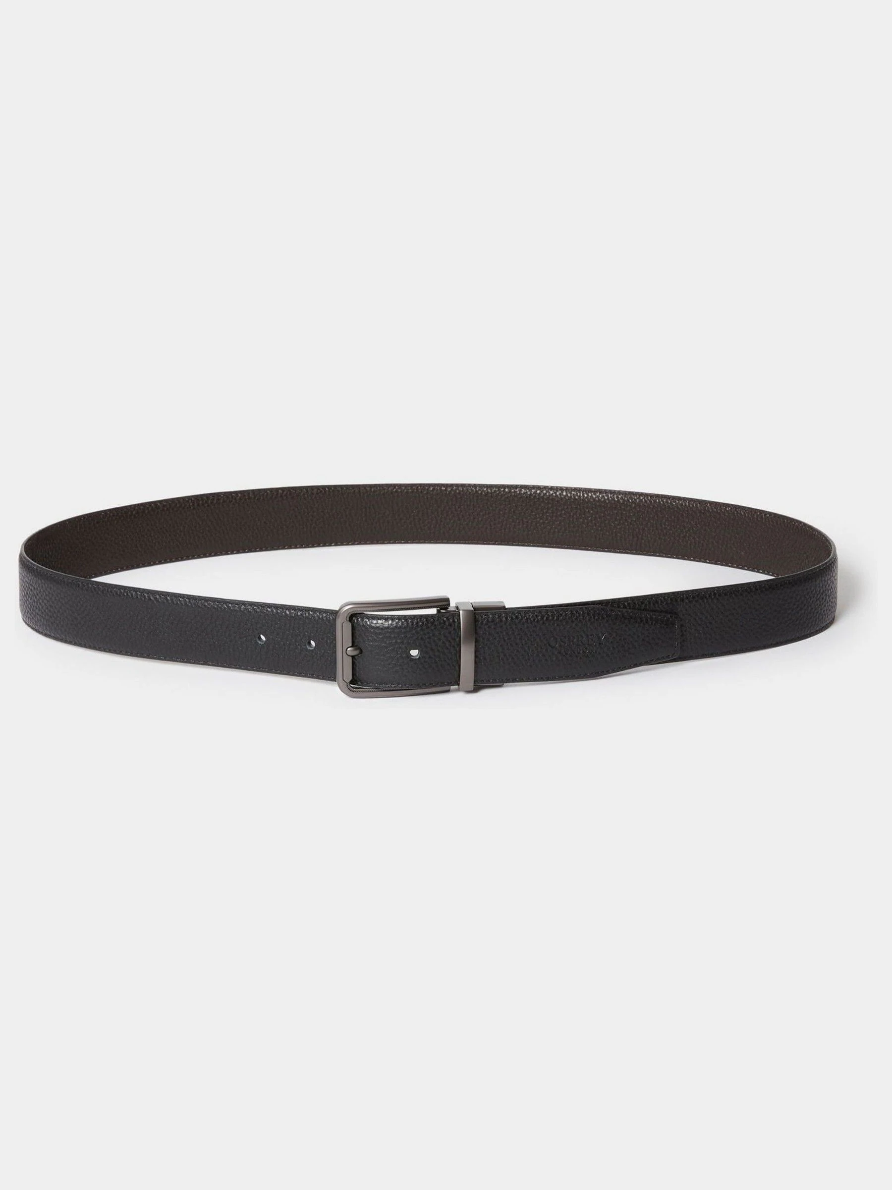 Osprey London The Reversible Leather Black Belt