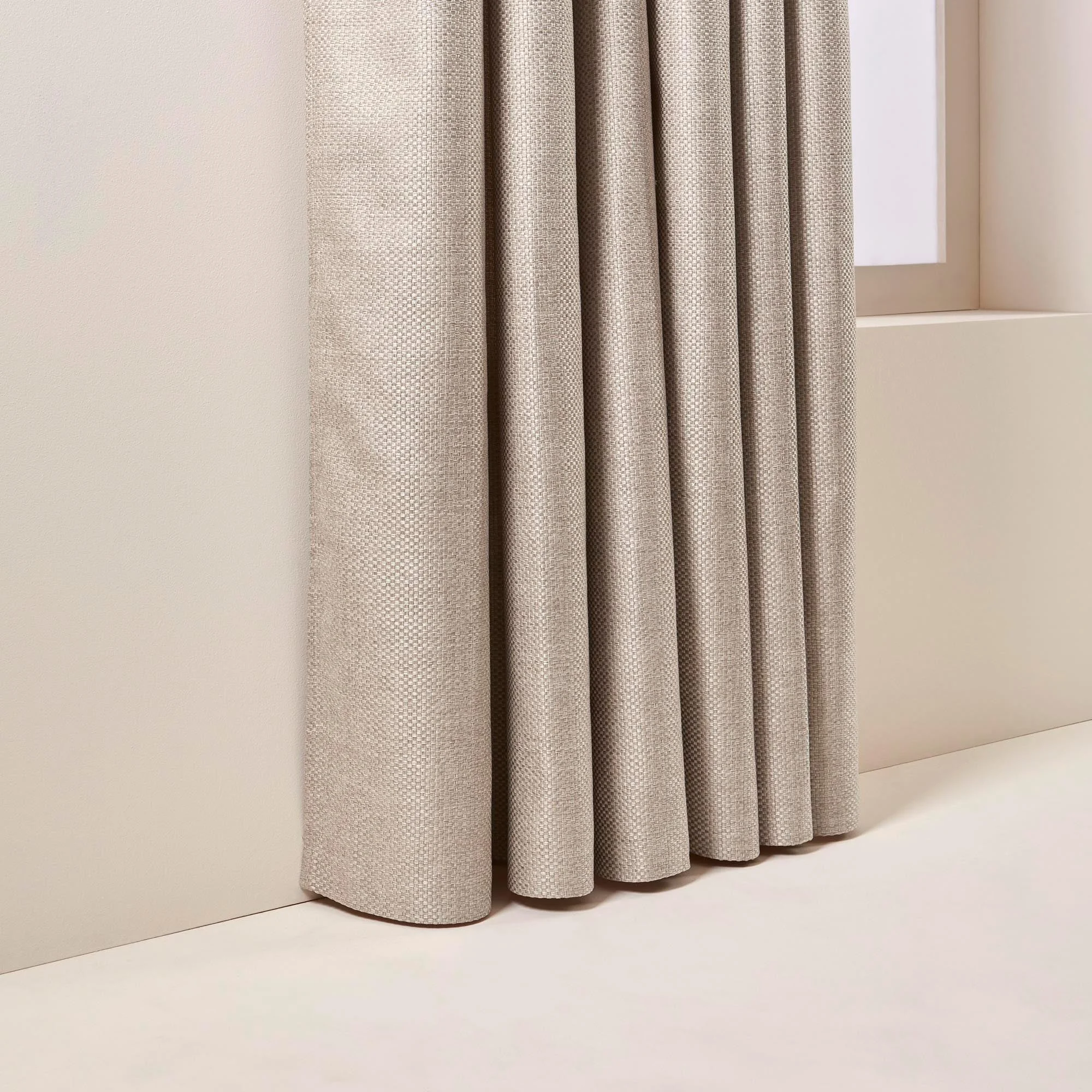 COCONUT - Rideau oeillets doublé thermique | Beige