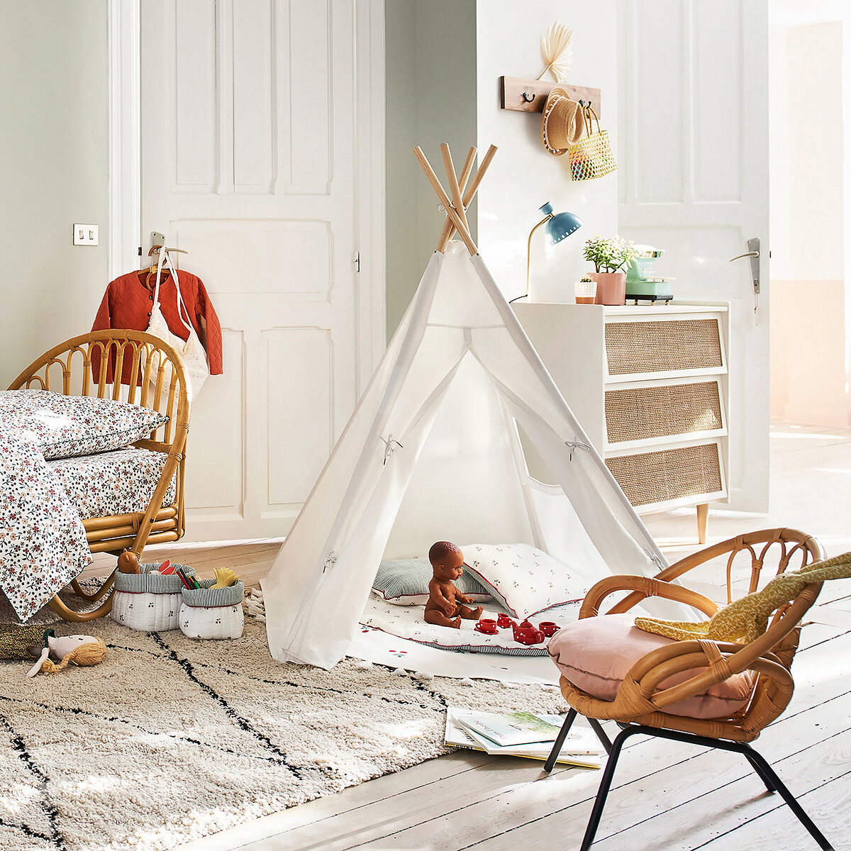 LA REDOUTE INTERIORS<br>Poltrona vintage Kinder de vime, Malu