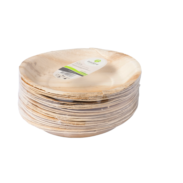 Depa Bord, rond, 1-vaks, palmblad, Ø26cm, naturel