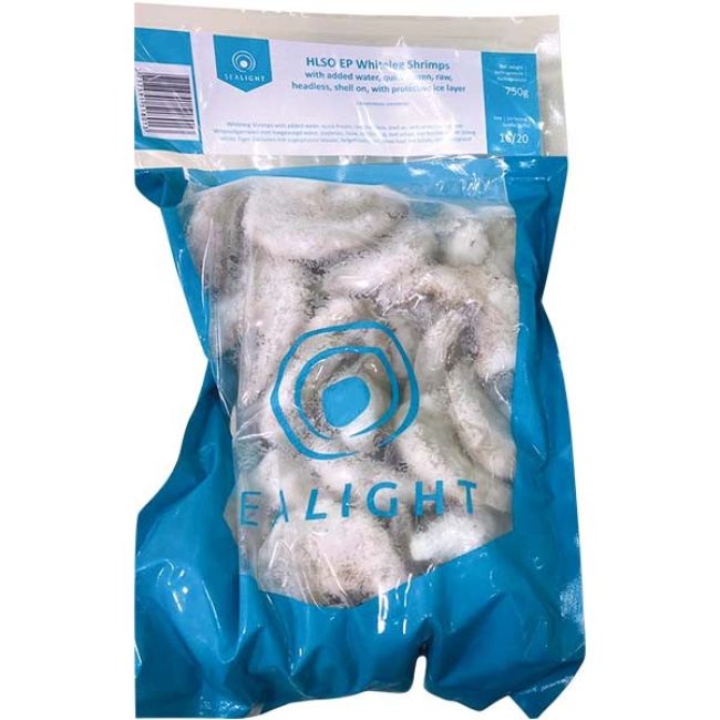 Sealight Vannamei Bevroren Garnalen ongepeld zonder kop 16/20 750g