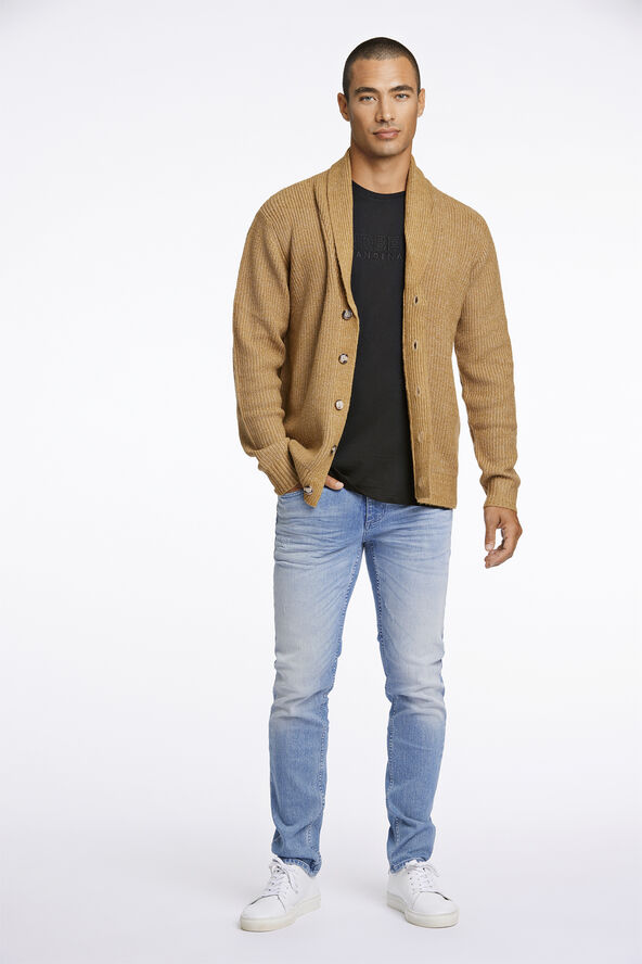 Lindbergh Shawl collar knit cardigan Brun