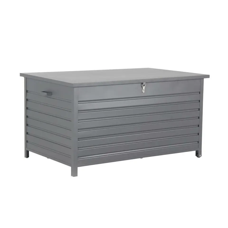 Cambridge kussenbox - aluminium - 141x73 cm - carbon black