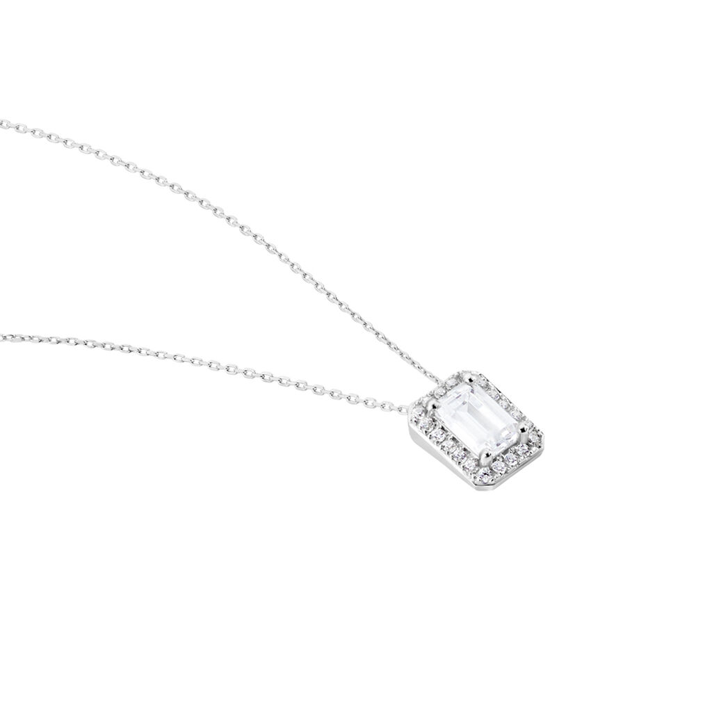 Collier Or Blanc Anjelica Oxyde De Zirconium
