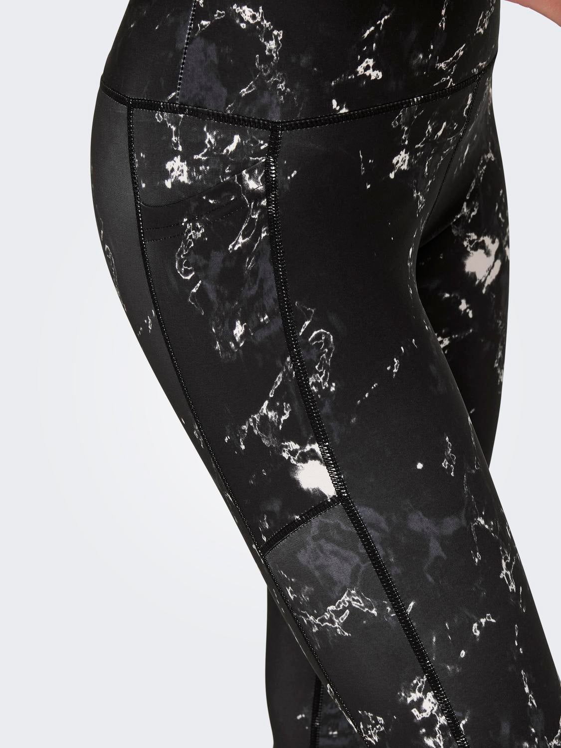 ONPRYA-2-SPACE Hohe Taille Enger Schnitt Sportleggings Black