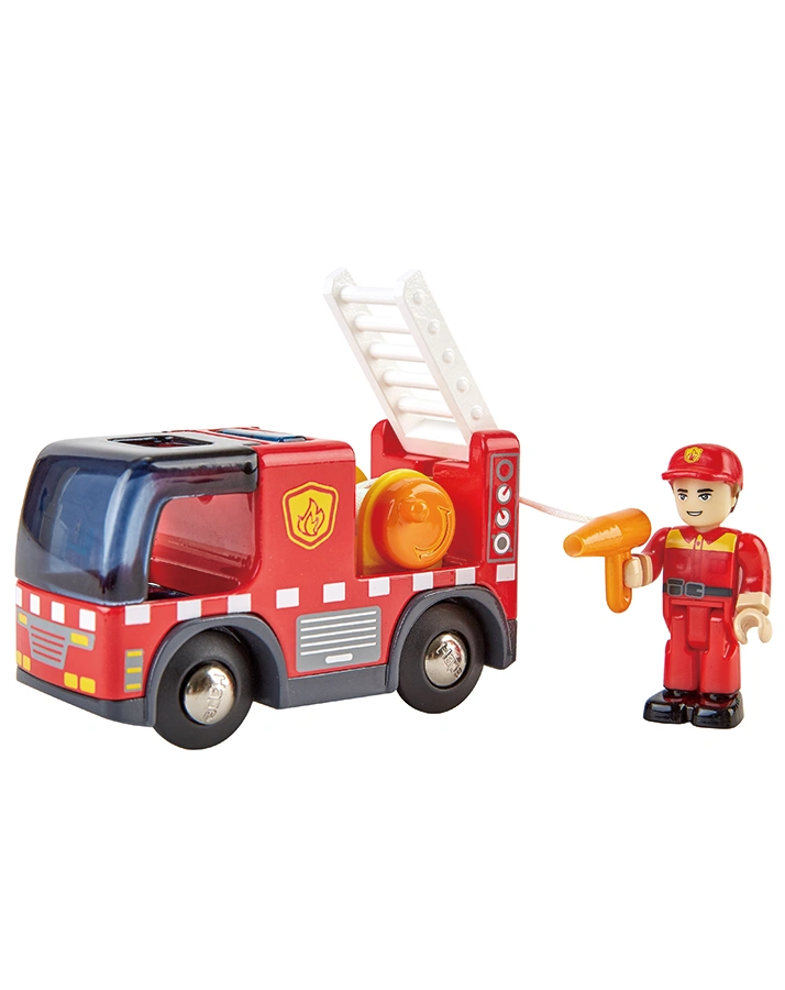 Eisenbahnzubehör FEUERWEHRAUTO MIT SIRENE 2-teilig