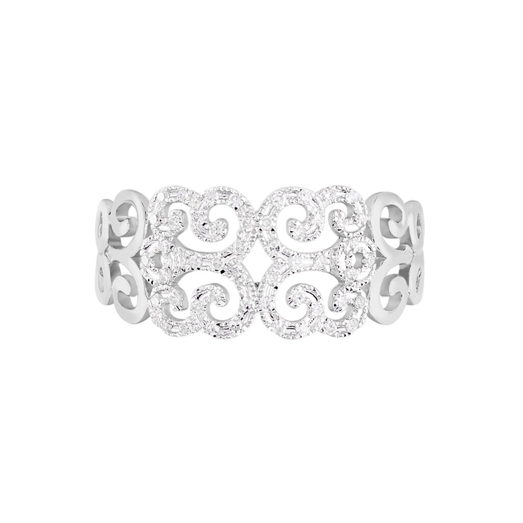 Bague Arabesque Or Blanc Diamant