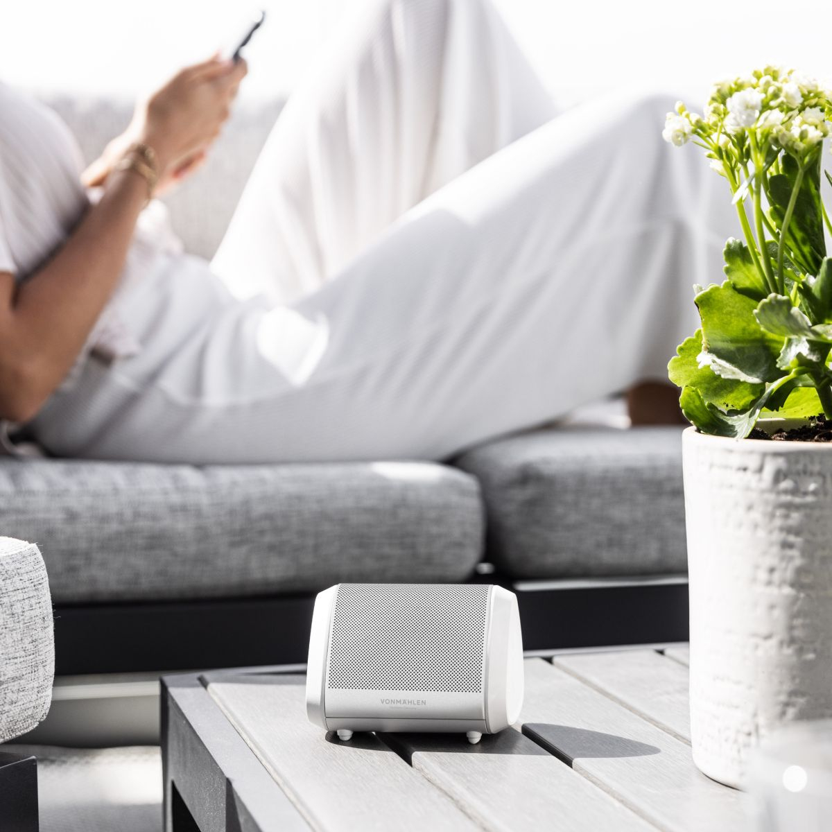Air Beats Mini Smart Bluetooth Lautsprecher Wireless Speaker IPX6 (ABM00002) - Weiss