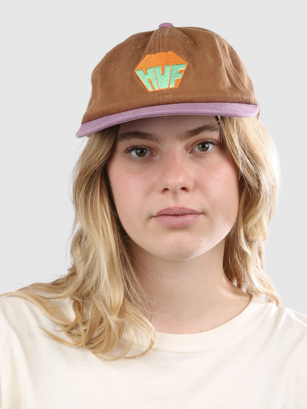 HUF Big Block Washed 6 Panel Cv Cap brown