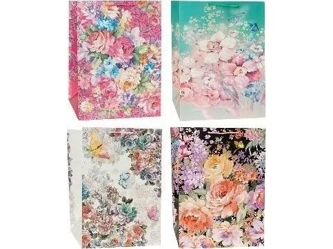 Rozette Lux taske bred bund 28x42x28cm Pastelblomster