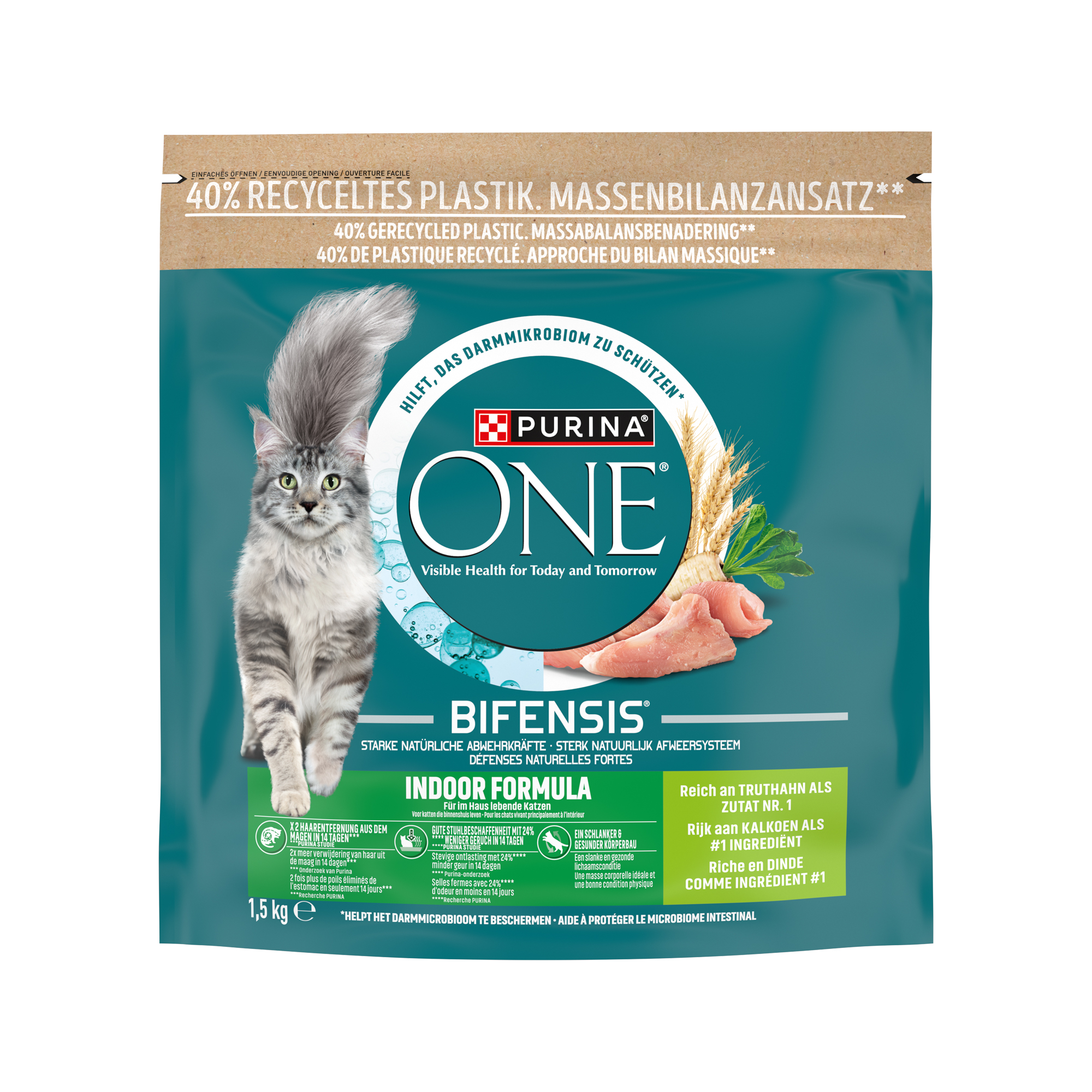 Purina ONE Cat Adult Indoor - Kalkoen