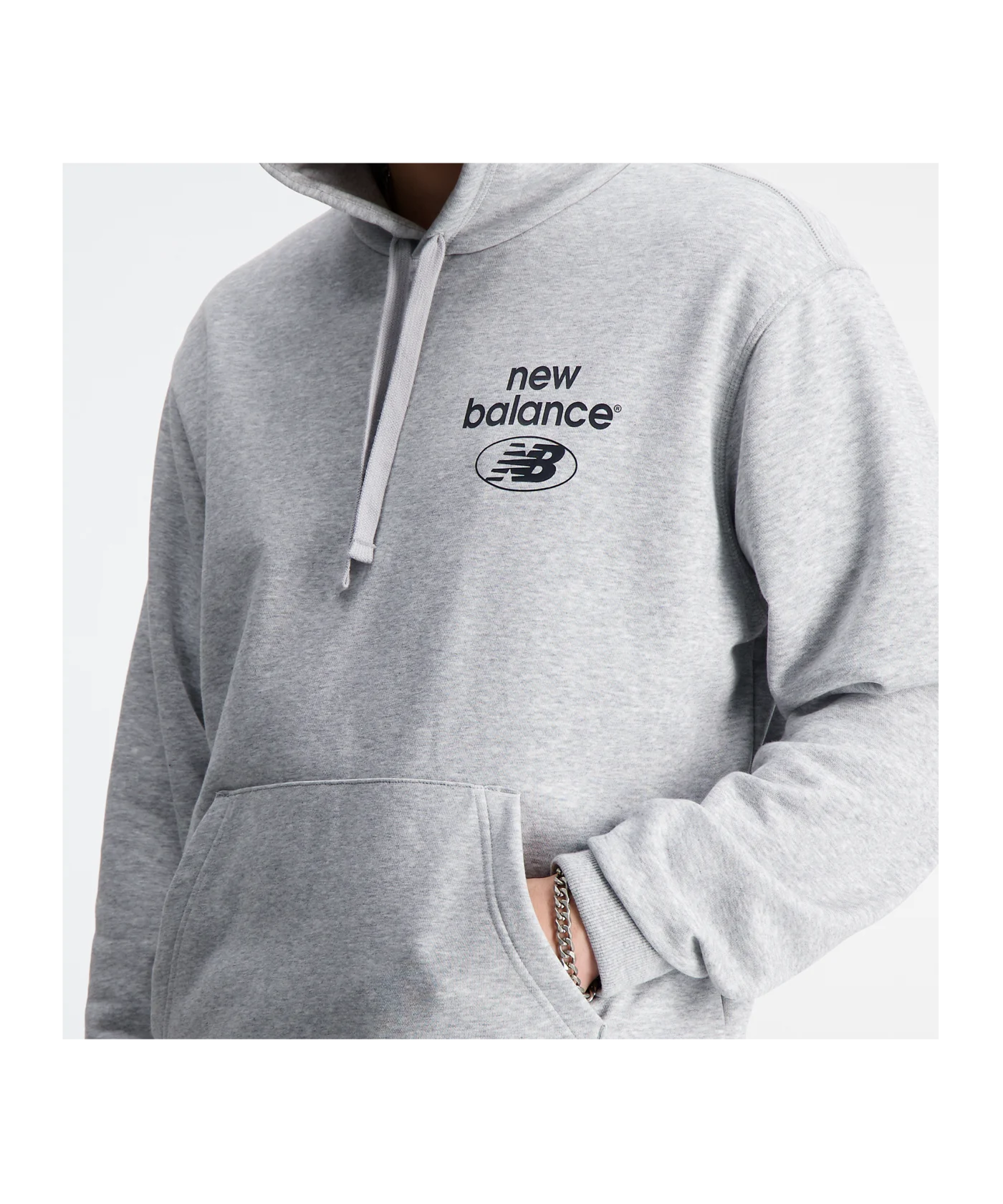 New Balance Essentials Reimagined Hoody Grau FAG