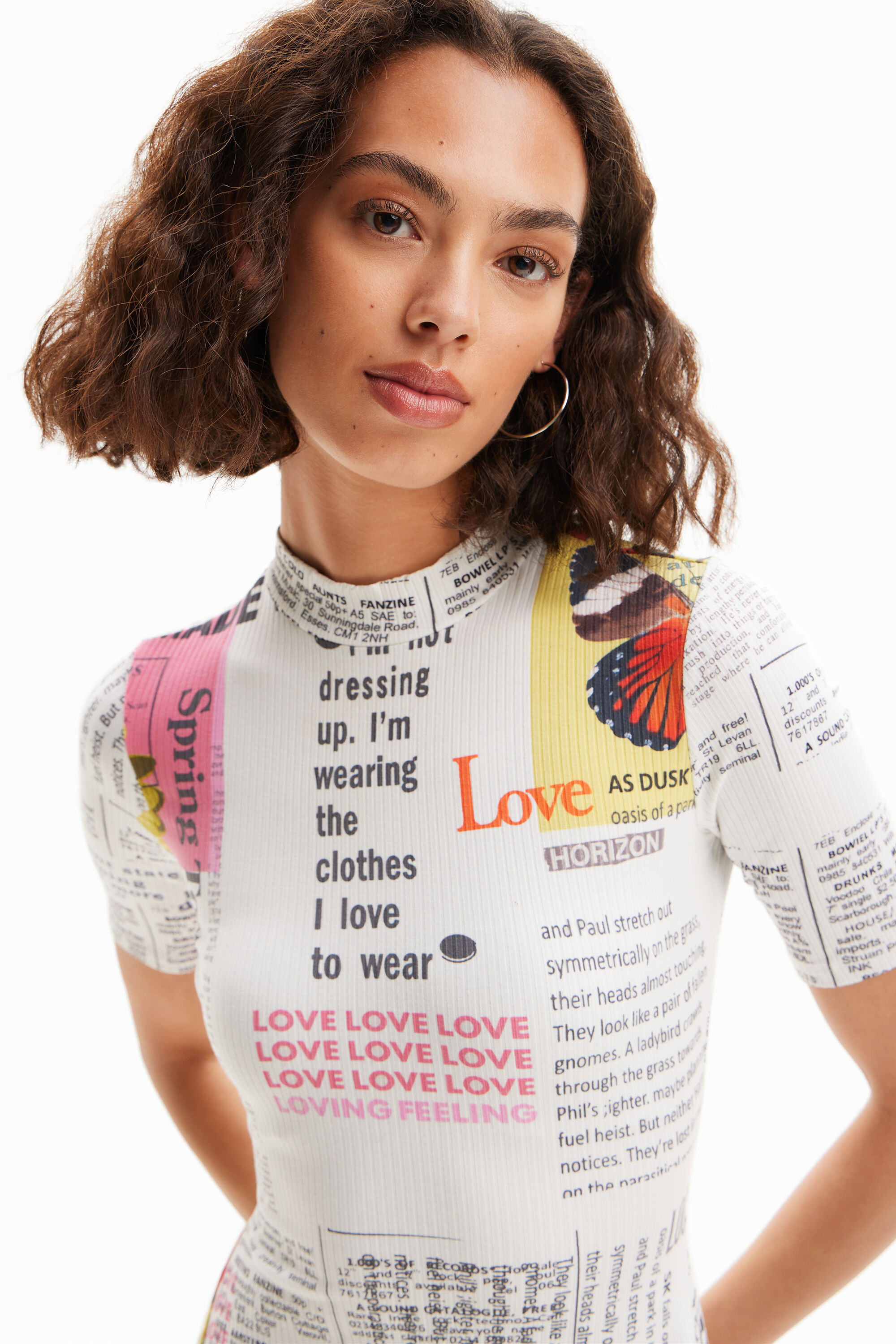 Robe patineuse courte journal