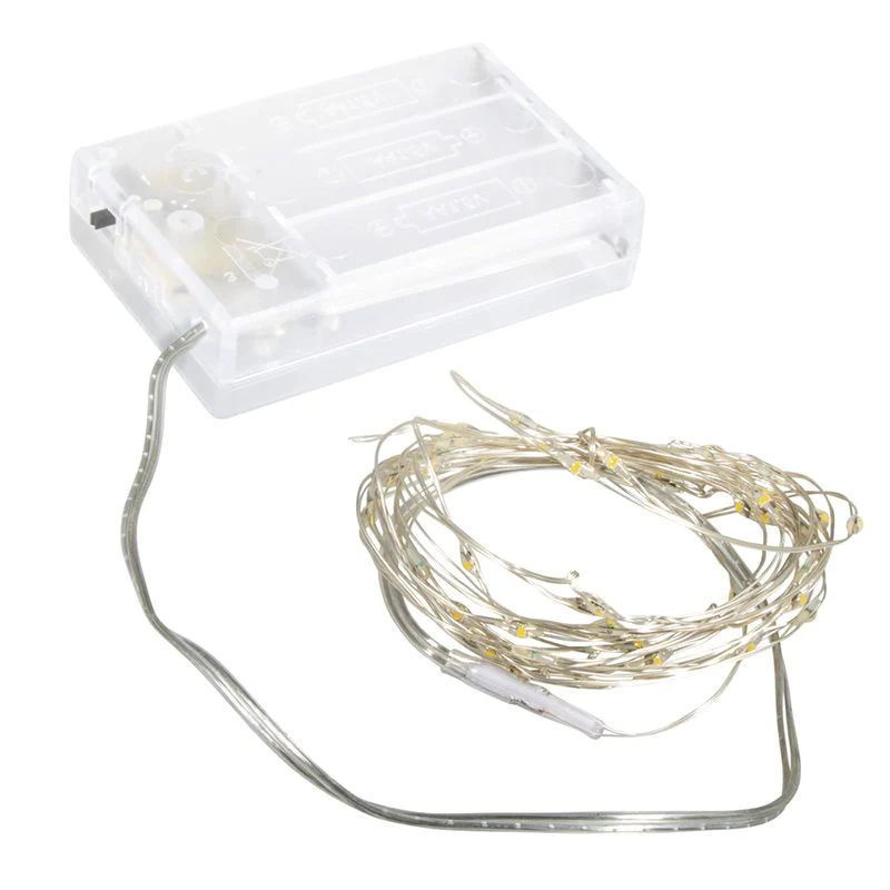 Guirlande lumineuse 40 mini LED 235 cm avec fil et minuterie Rayher