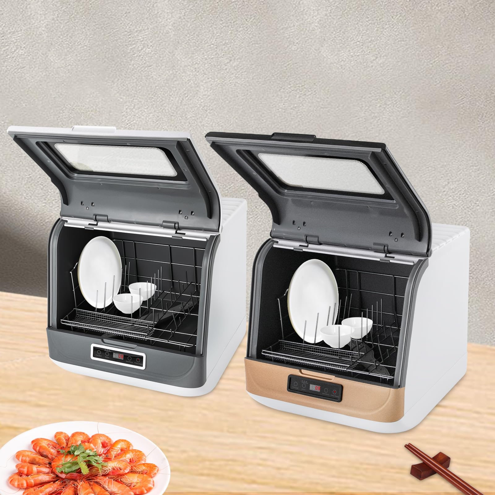 Lave-Vaisselle Portable, Mini-Lave-Vaisselle, 3 Modes De Nettoyage, Lave-Vaisselle, Etre Placé Sur Les Comptoirs, Sous Les Comptoirs, Machines A Laver