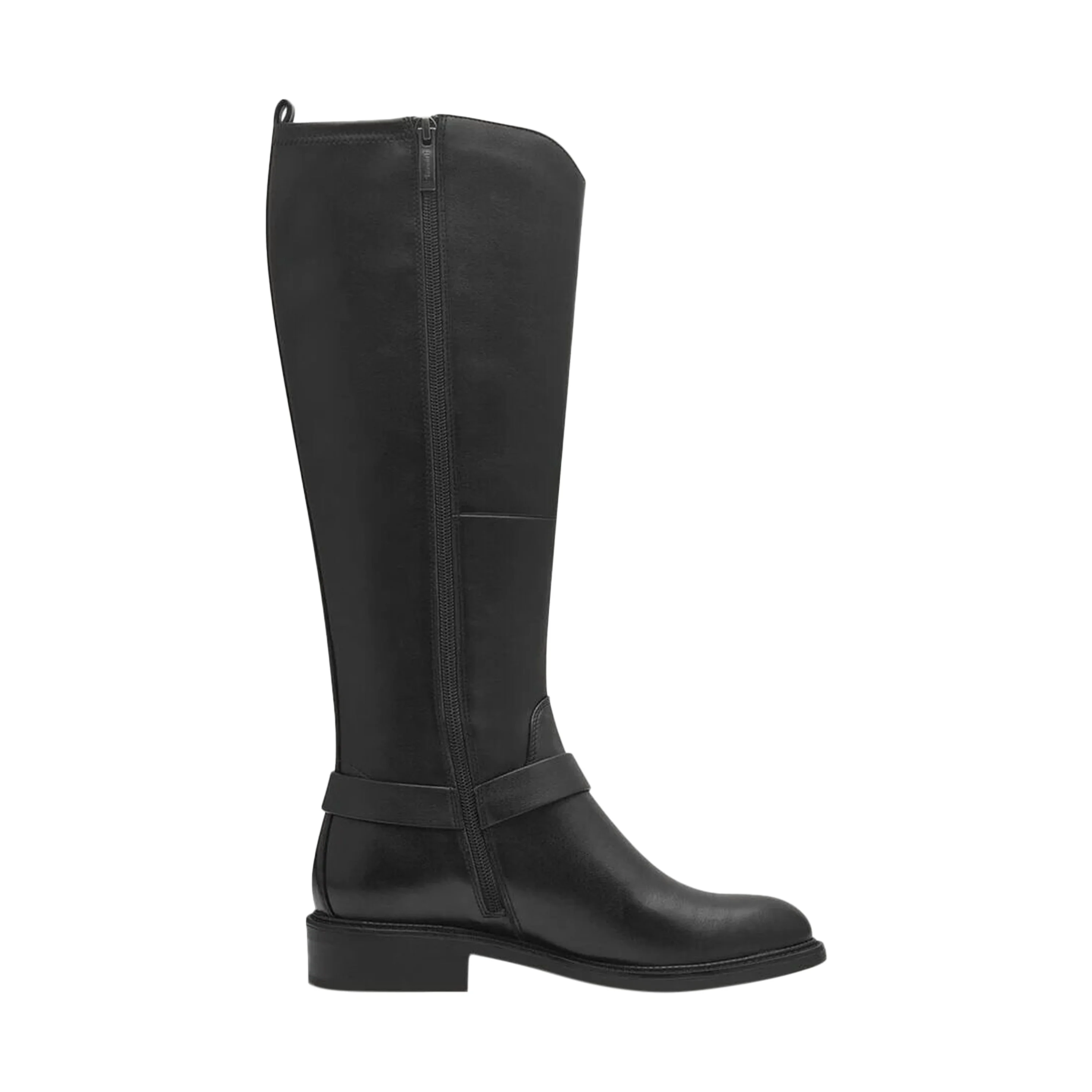 Bottes plates à zip | Noir
