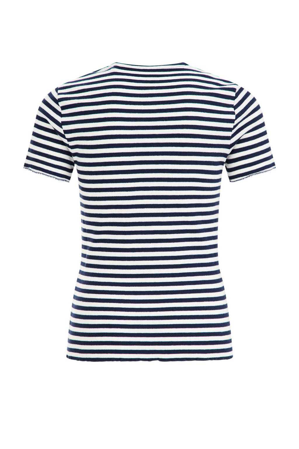 WE Fashion gestreept T-shirt blauw/wit