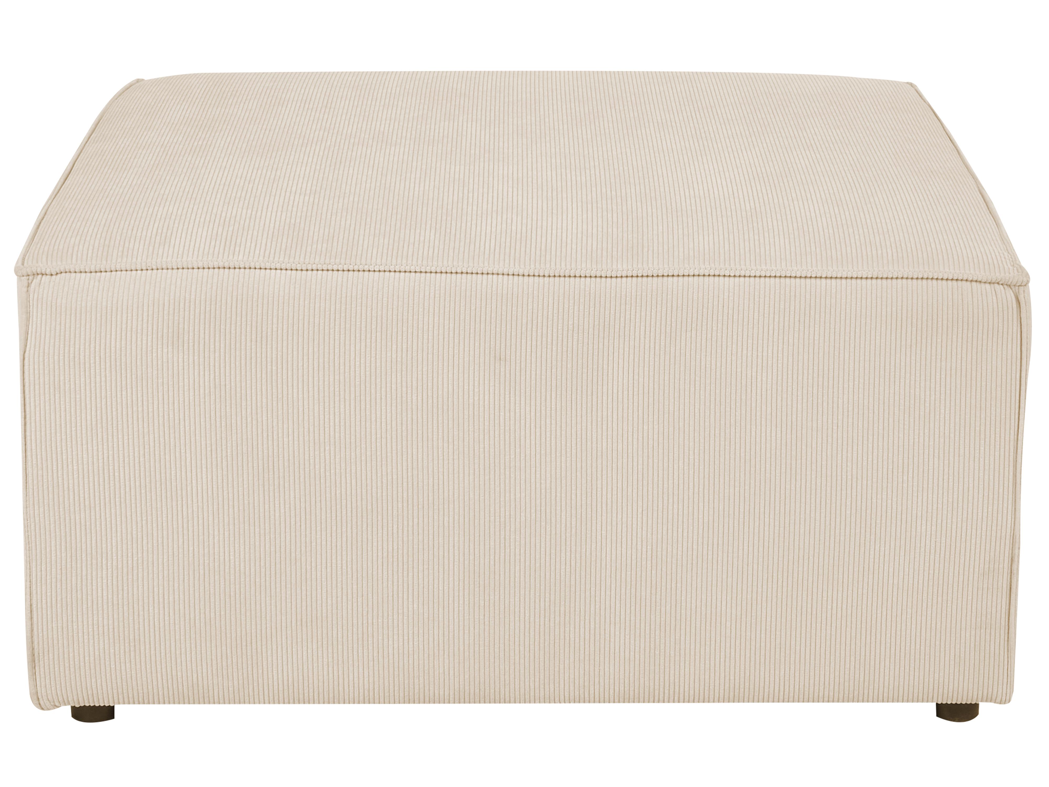 Modulaire hoekbank 5-zits LEMVIG Corduroy Lichtbeige met ottomaan linkszijdig
