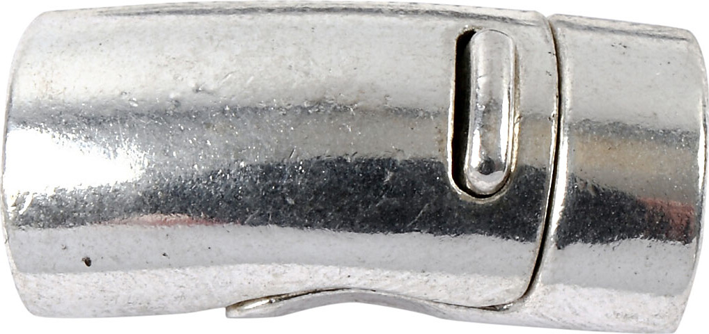 Magnetlås - Ø 26 MM - Hulstr. 10 MM - Antik Sølv - 1 Stk