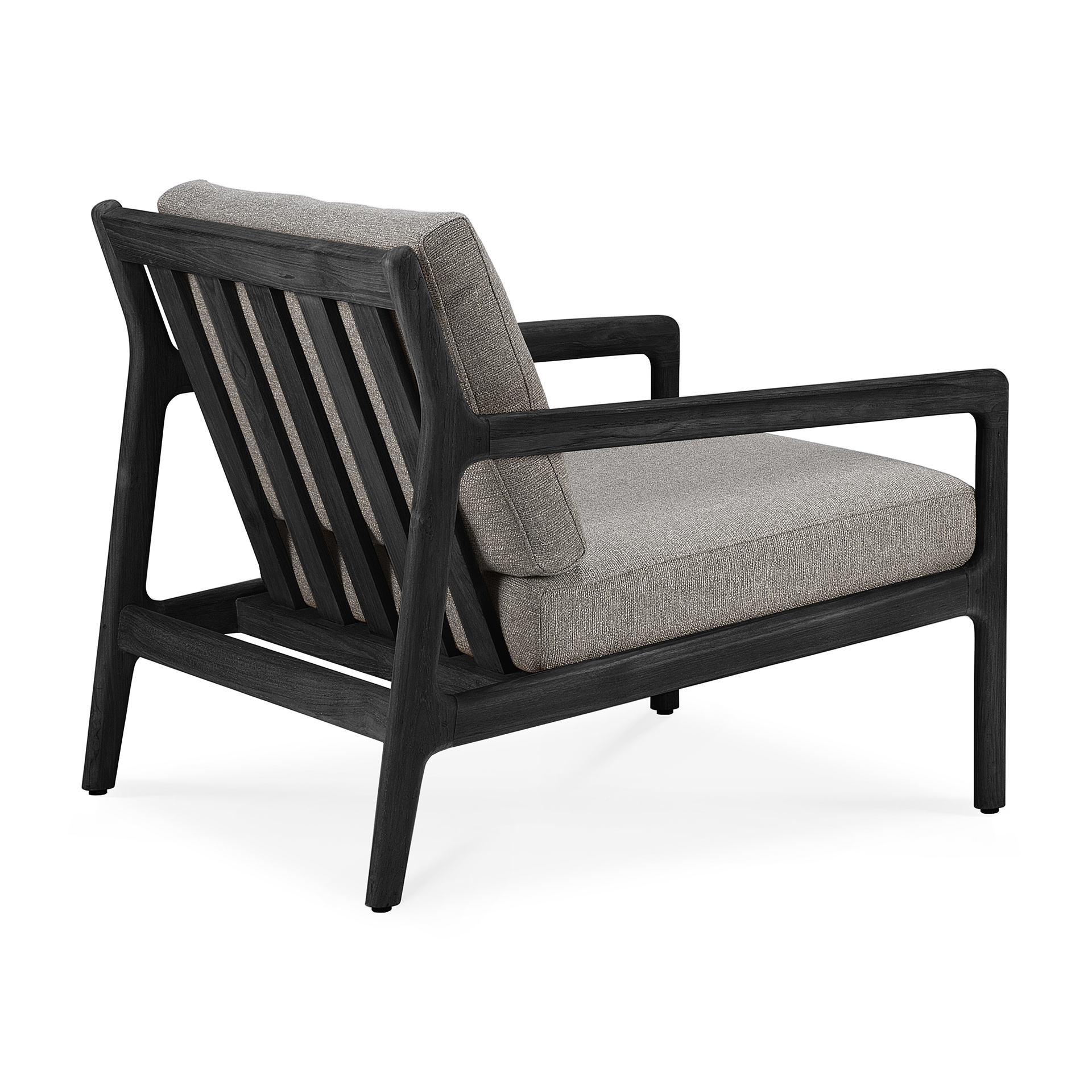 Teak Jack lounge chair - zwart - outdoor - mocha
