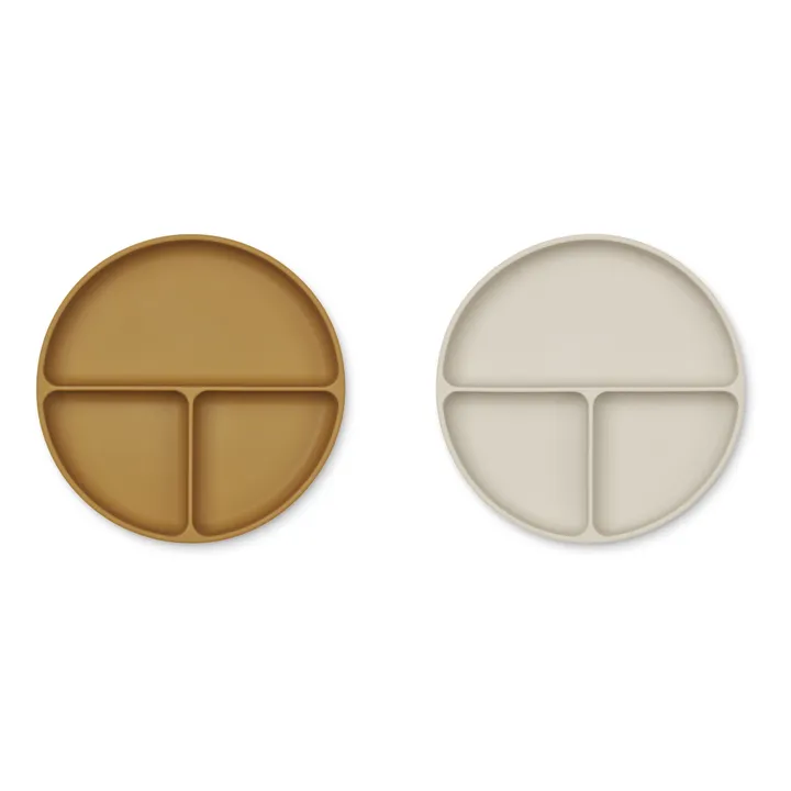 Liewood Assiettes Harvey en silicone- Set de 2 | Caramel