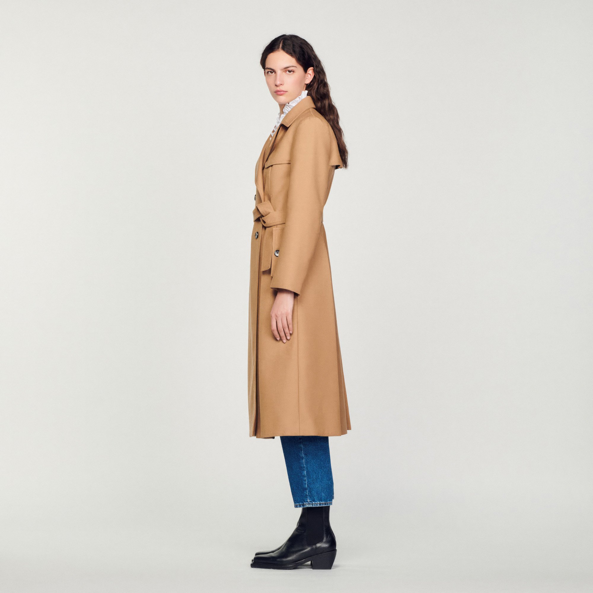 Manteau long style trench