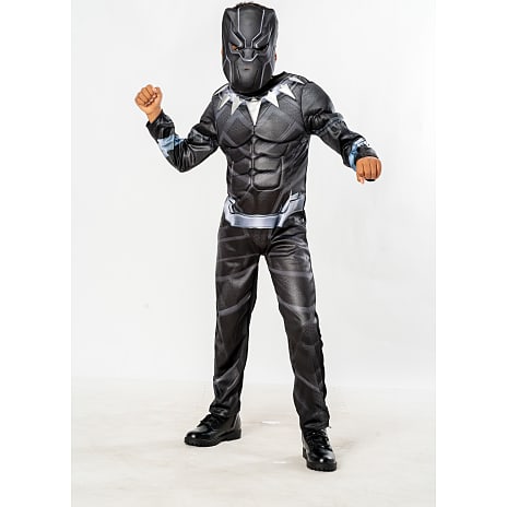 Rubies Black Panther Deluxe heldragt og maske str. 128