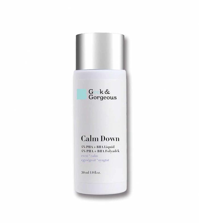 Geek & Gorgeous - Esfoliação Calmante 4% PHA + BHA Calm Down - Pele Sensível 30ml