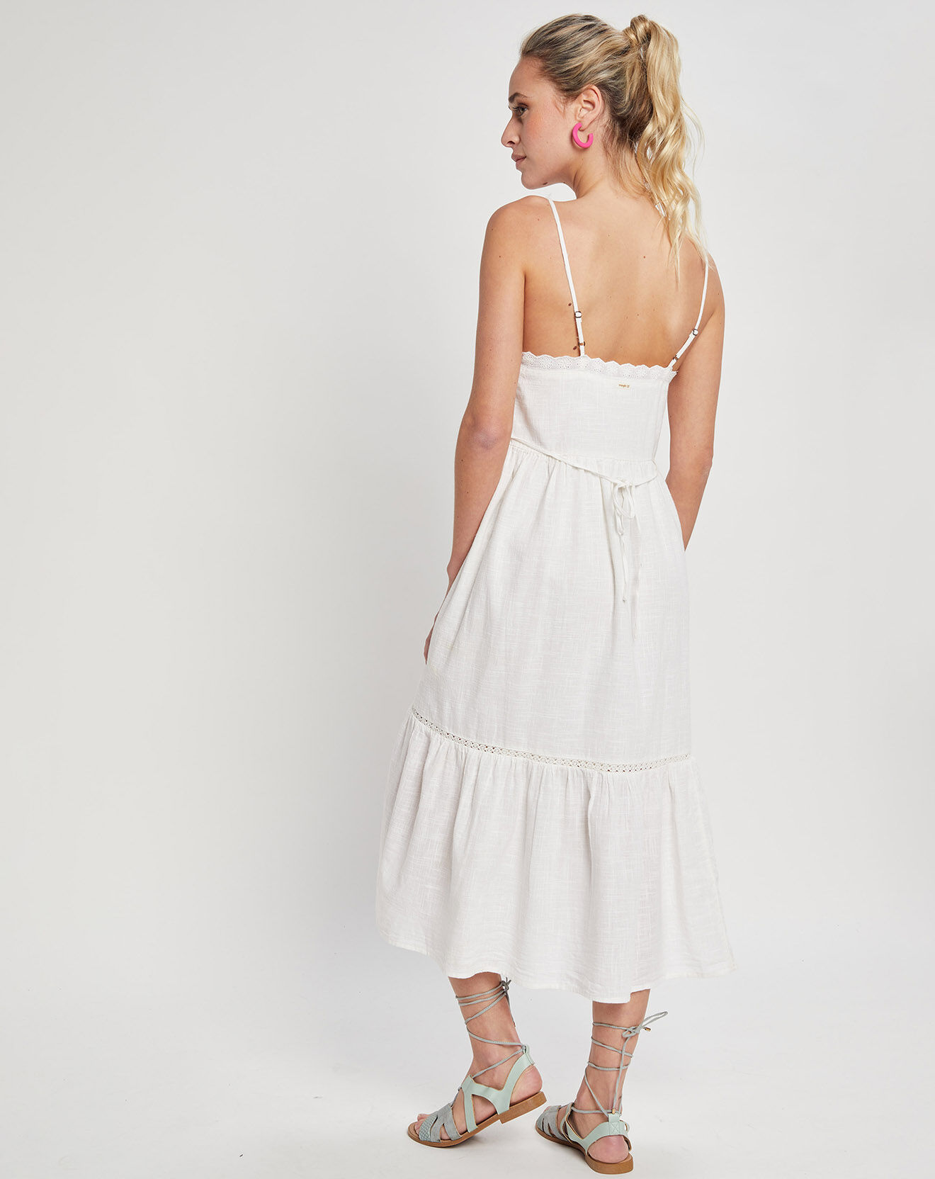 Billabong Robe longue Billabong x  Wrangler Bretelle Peachykeen écrue