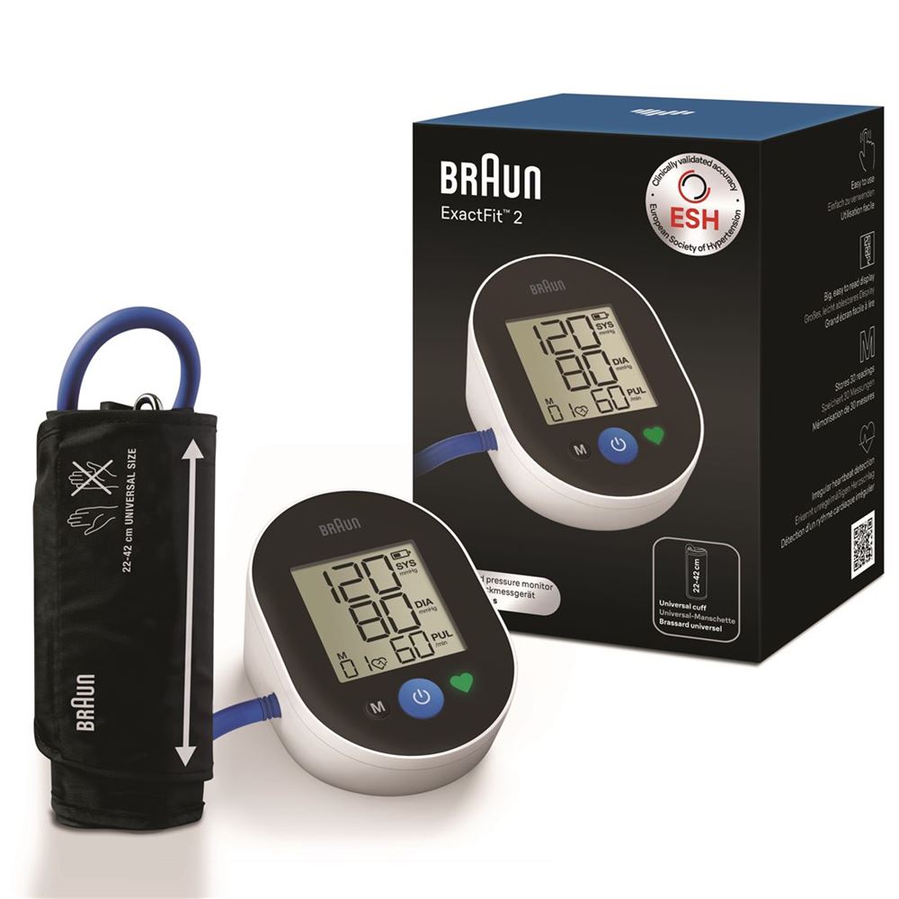 BRAUN ExactFit Blutdruckmessgerät 2<br>1 Stück, BUA 4050EU