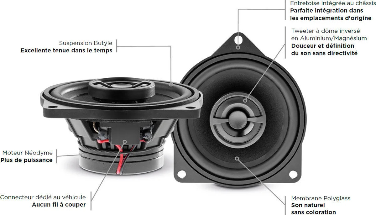 Focal IC BMW 100 (la paire) Haut-parleurs voiture