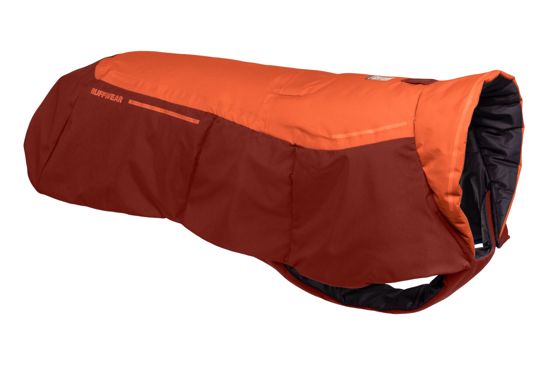 Veste d'hiver vert™ impermeable, coupe-vent et isolé avec boucles de jambe. Couleur: campfire orange (orange), taille: xxs