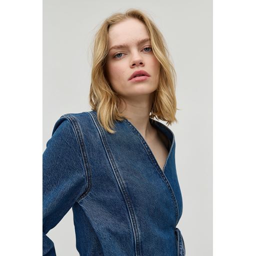 Global Funk Cenaya-G Denimjakke, Vintage Blue Wash, S
