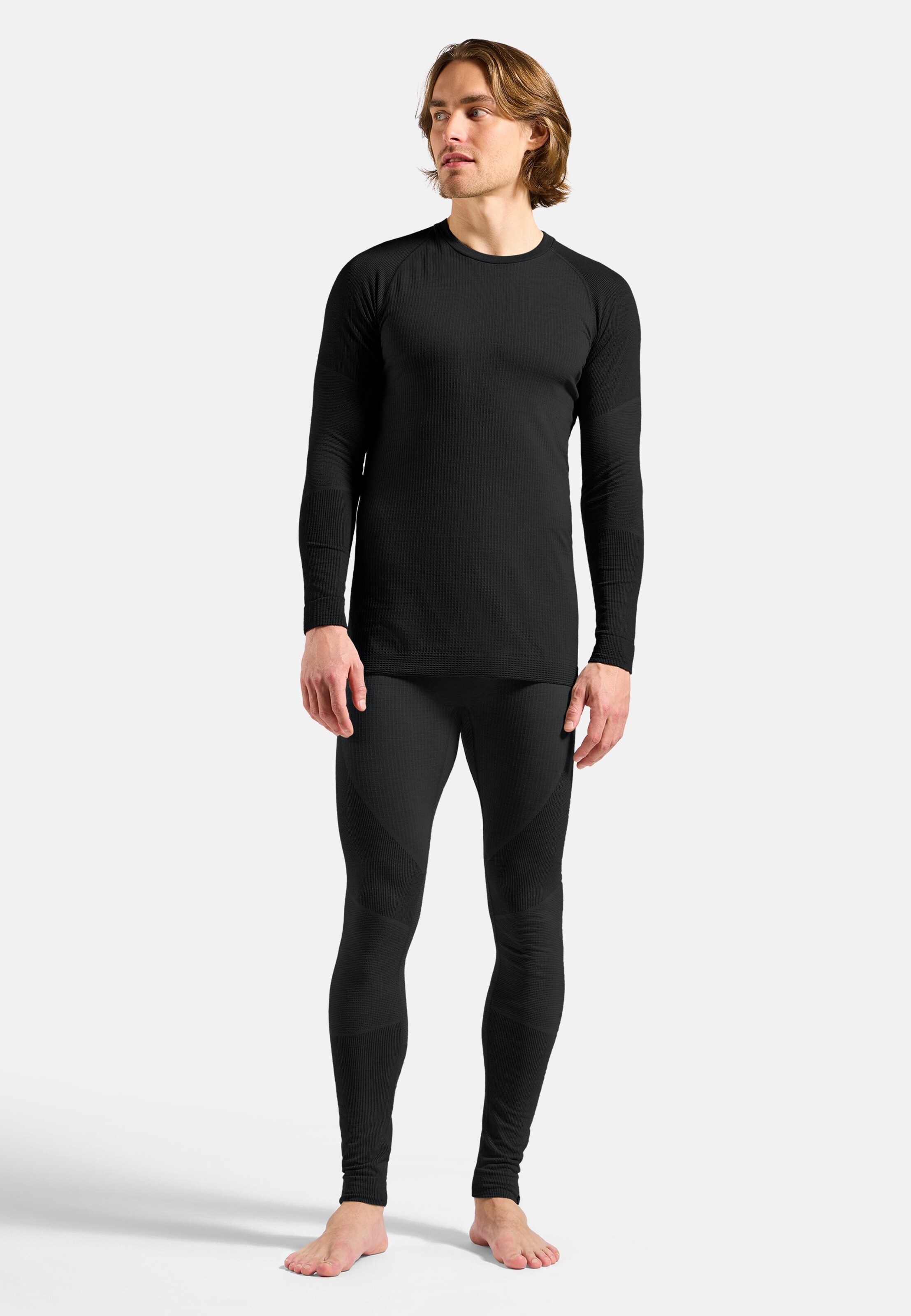 Seamless Performance Wool Funktionsshirt mit Rundhalsausschnitt in black