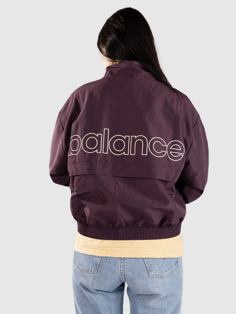New Balance Color Blocked Woven Track Jacket plum brown