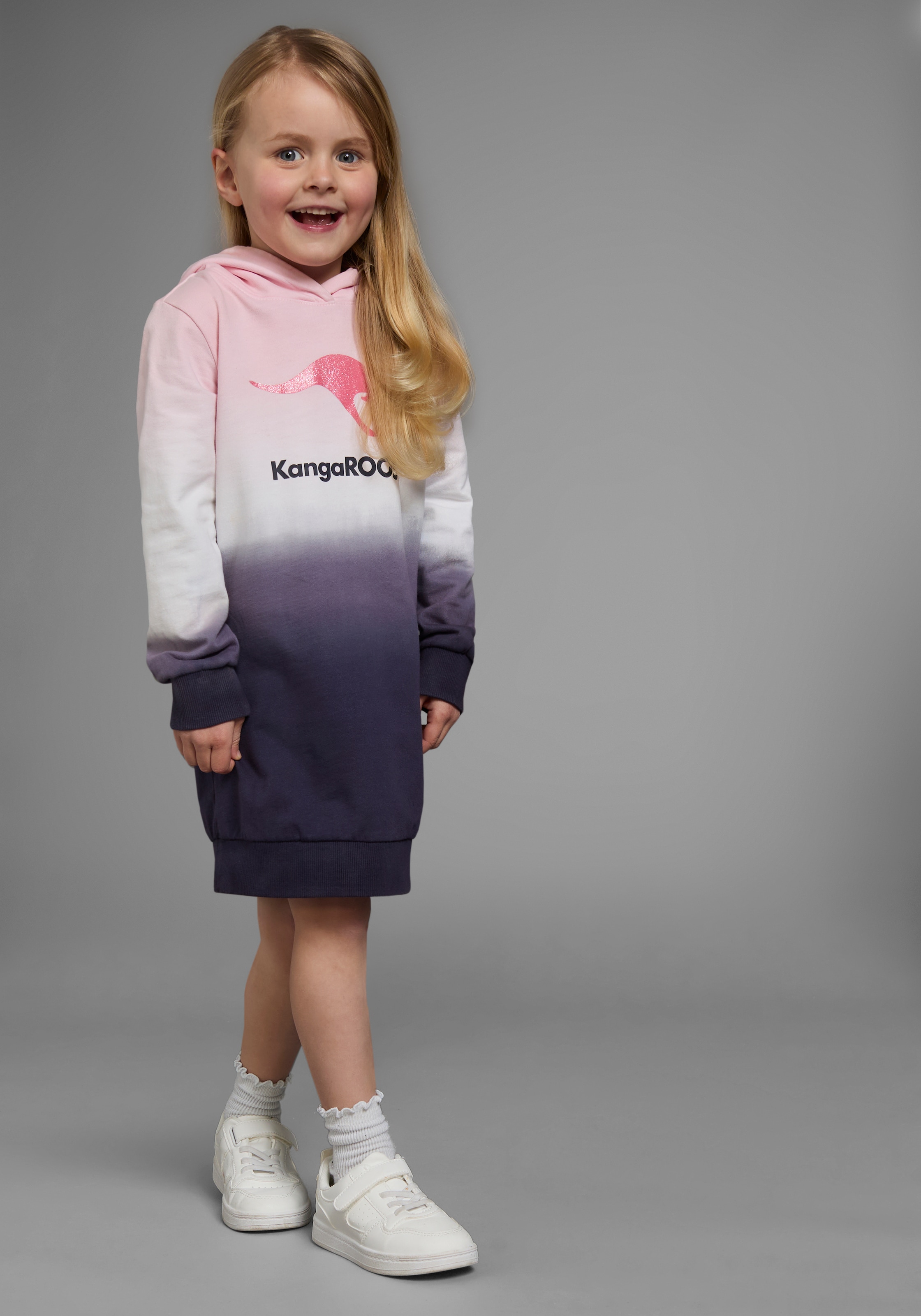 KangaROOS Sweatkleid »für kleine Mädchen« bis Mitte des Oberschenkels,  lässiger Look,  aus Sweatstoff