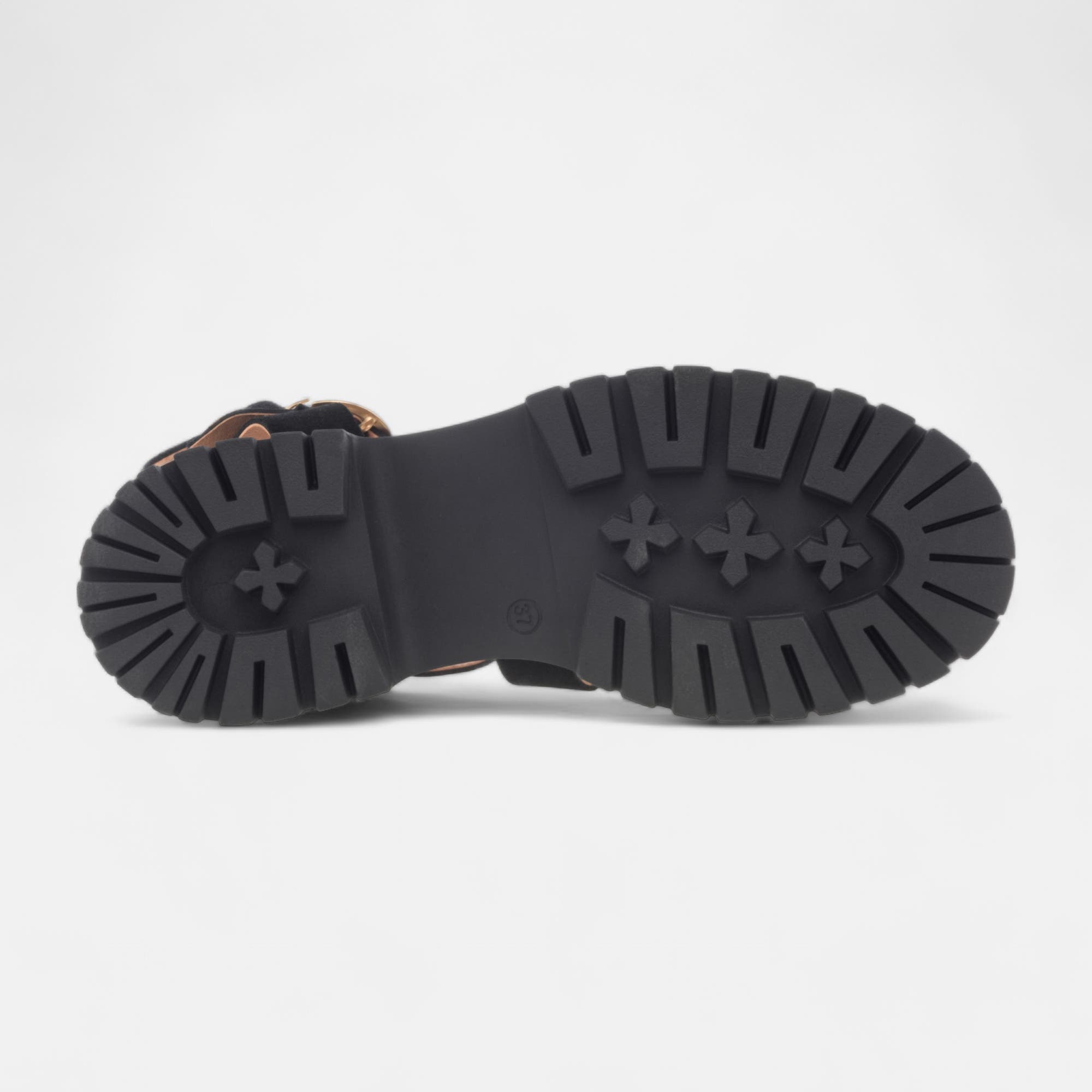 Sandales Femme en cuir noir