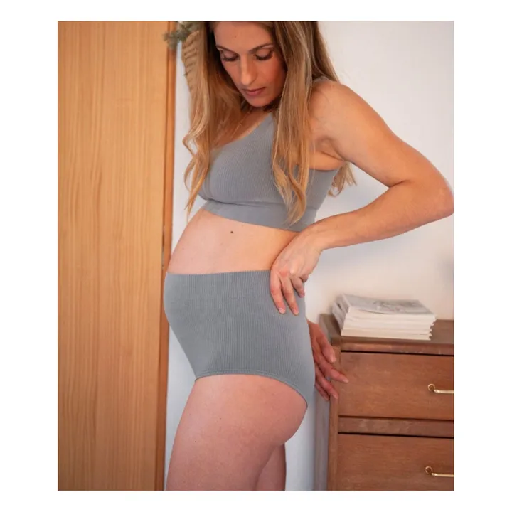 Mama Hangs Culotte taille haute Everyday | Bleu gris