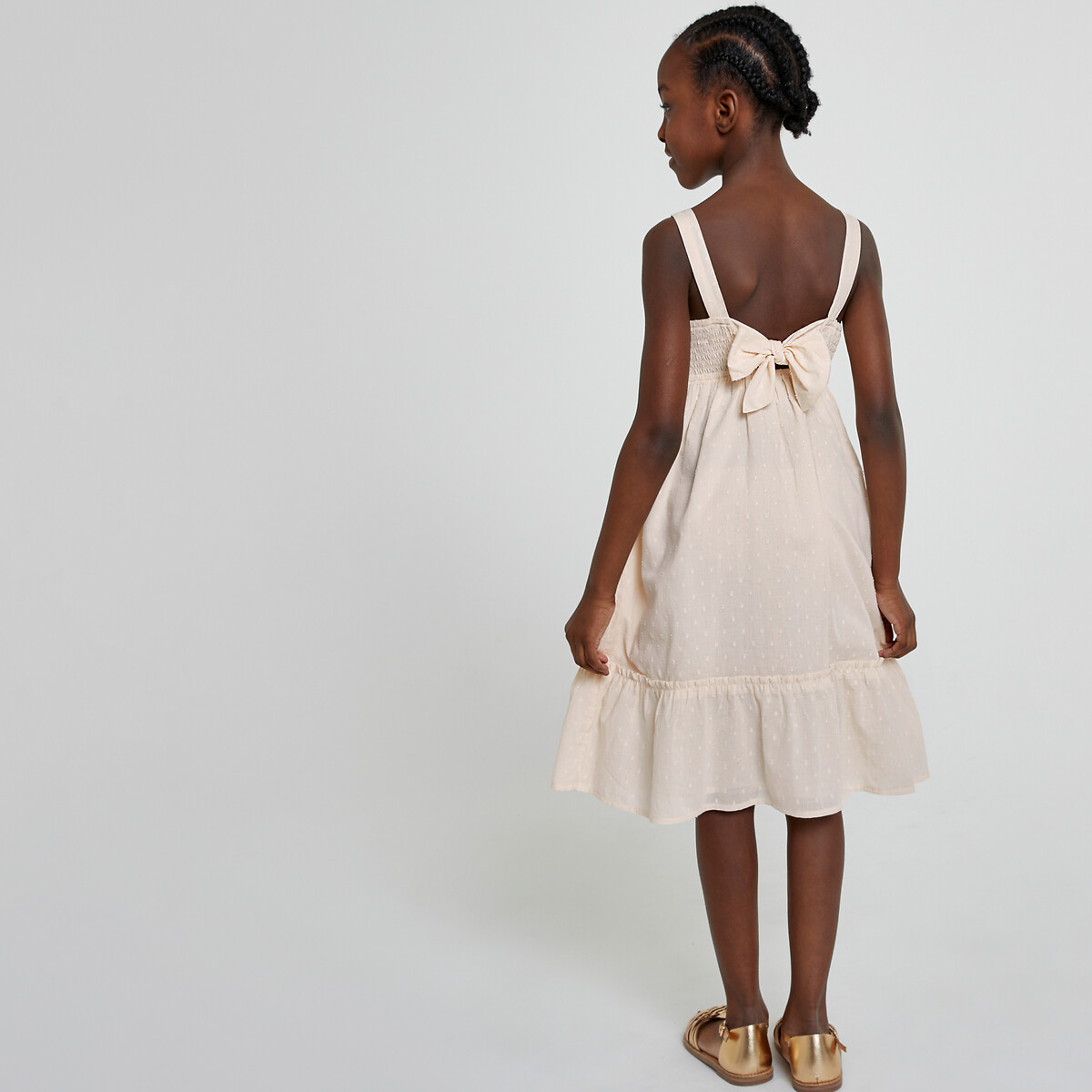 COLEÇÕES LA REDOUTE<br>Vestido de cerimônia com alças e franzido