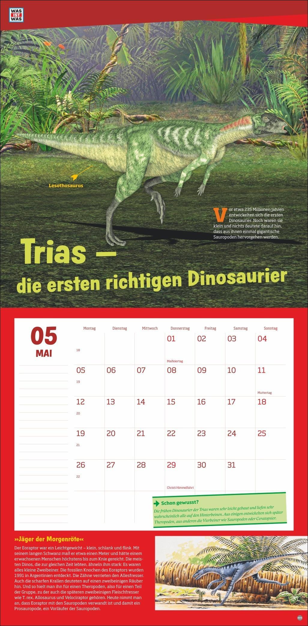 WAS IST WAS Dinosaurier Broschurkalender 2025