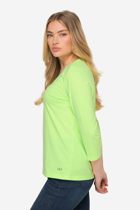 Basic-Shirt, V-Ausschnitt, 3/4-Arm, OEKO-TEX Made in Green