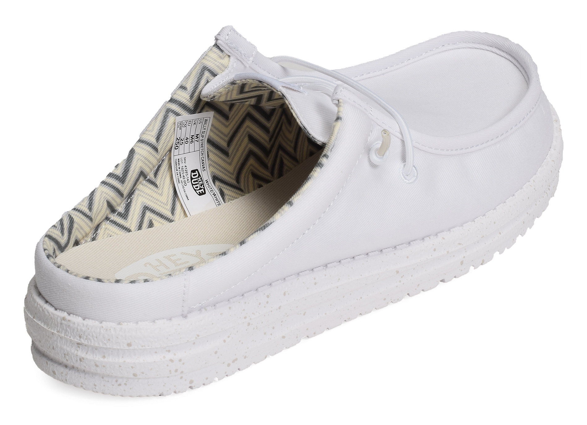 Wally slip canvas blanc