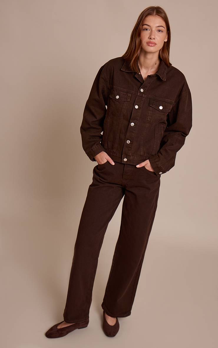 Dark Chocolate Veste En Jean Classique Oversize