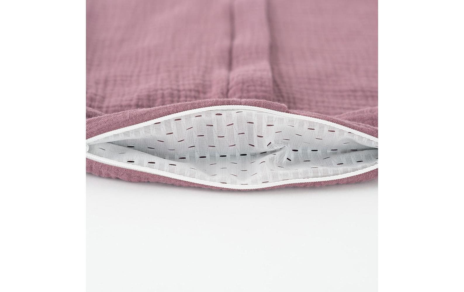 Baby-Sommerschlafsack pflaume 110Leichter Sommerschlafsack aus Baumwollmusselin perfekt für warme Sommernächte